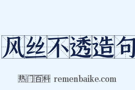 风丝不透造句是什么意思的图片